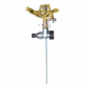 Messing sectorsproeier -MM- 1/2" op spike met doorvoer