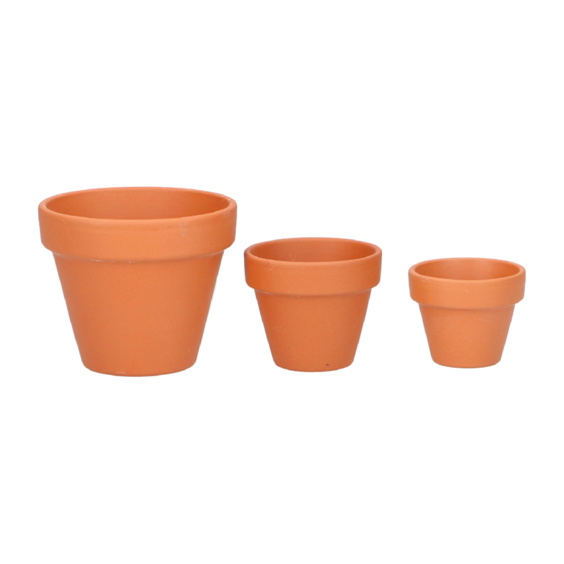 SOGO Stenen terracotta potjes 5/6cm - Tuinproducten