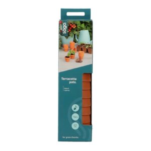 SOGO Stenen terracotta potjes 4/5cm 12st